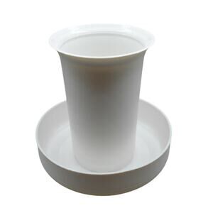 Tupperware Tuppercraft Florette Flower Arranging Bouquet Vase 3 Piece Set White